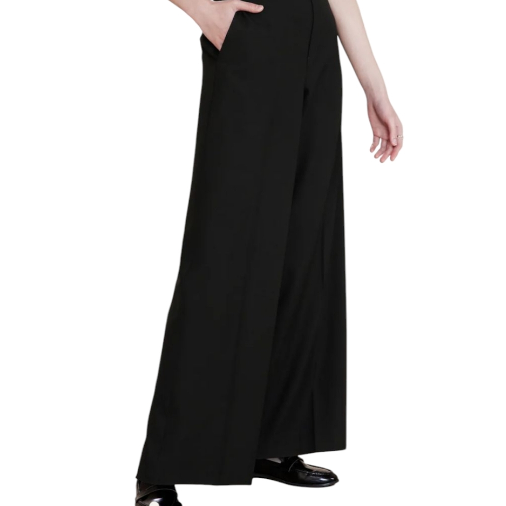Banana Republic Factory Black Wide Leg Dress Pants - Picture 3 of 7